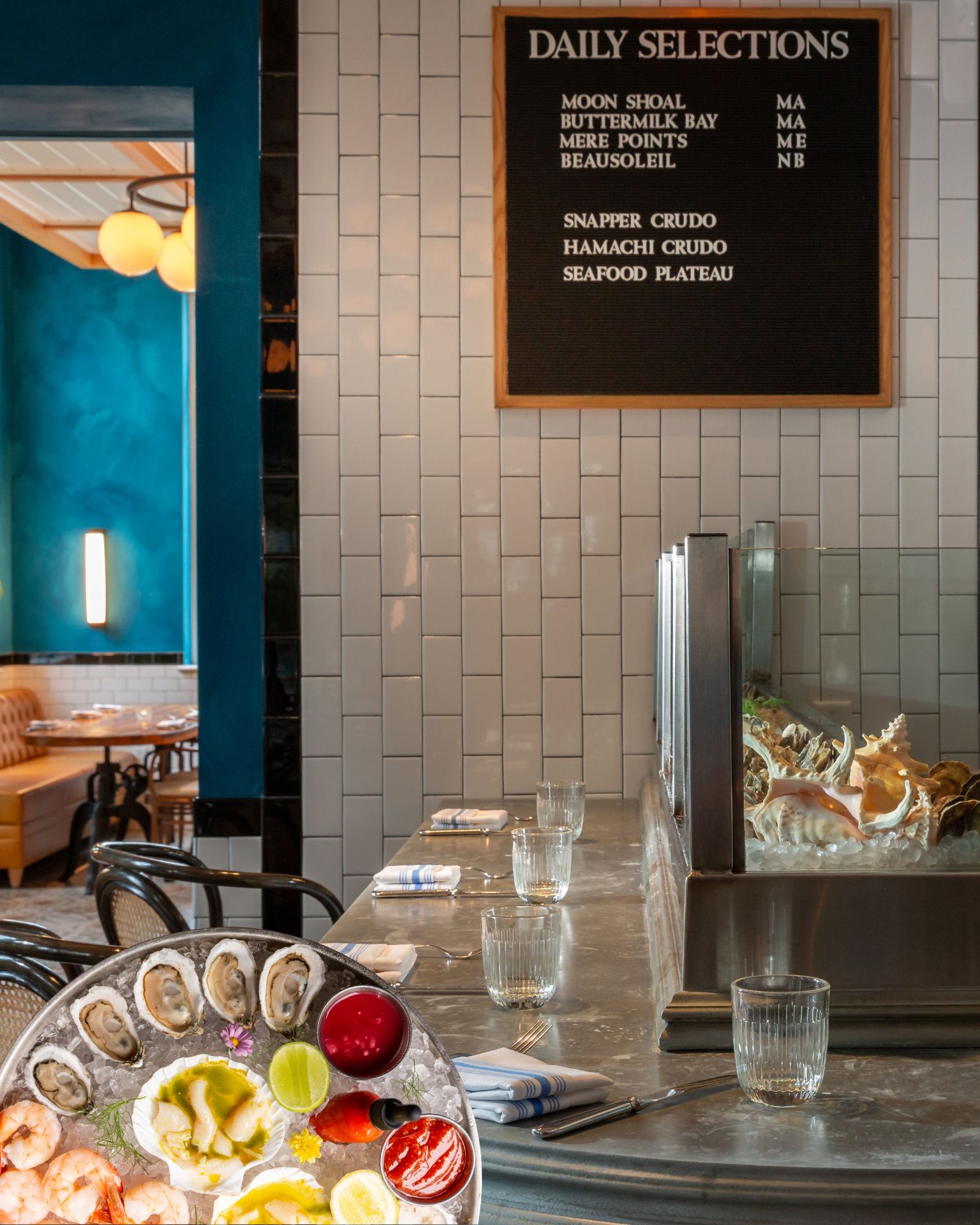 Raw bar at St. Neo's