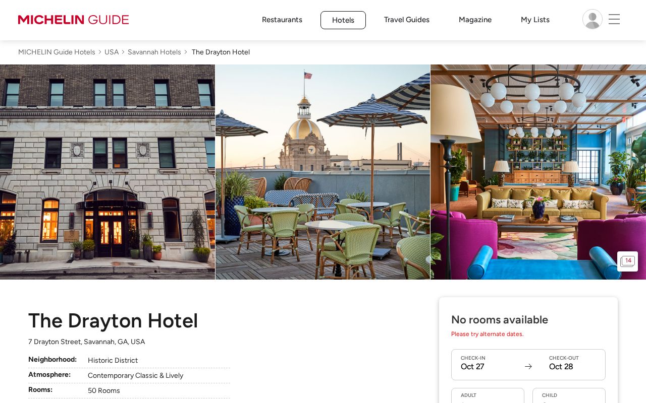MICHELIN Guide: The Drayton Hotel, Savannah