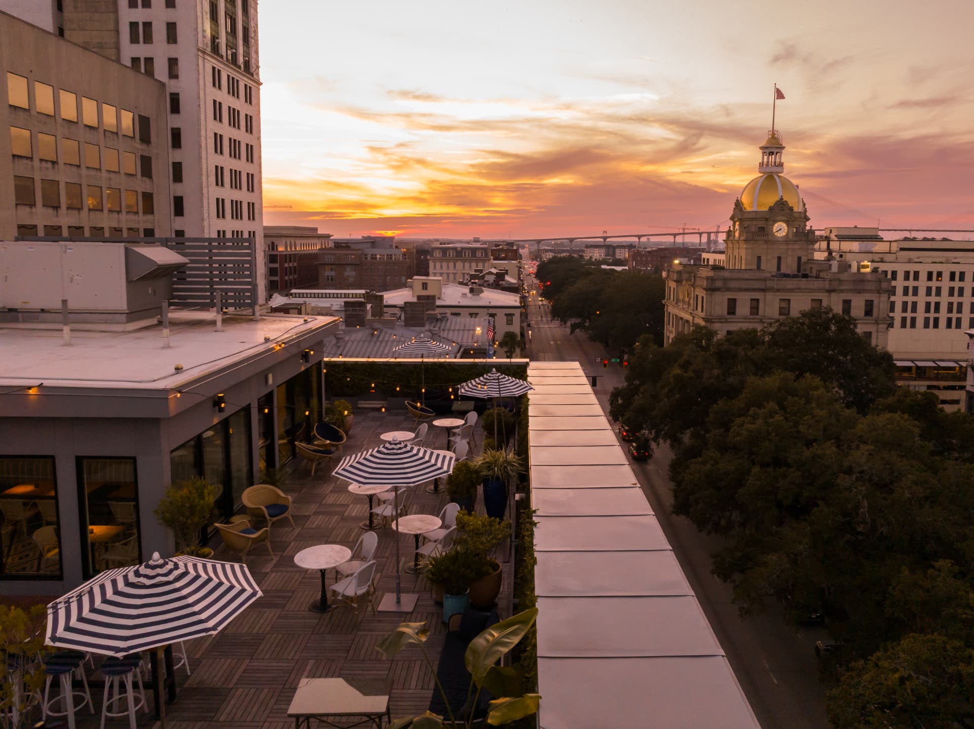 Pendant Terrace & Bar at The Drayton Hotel, Savannah