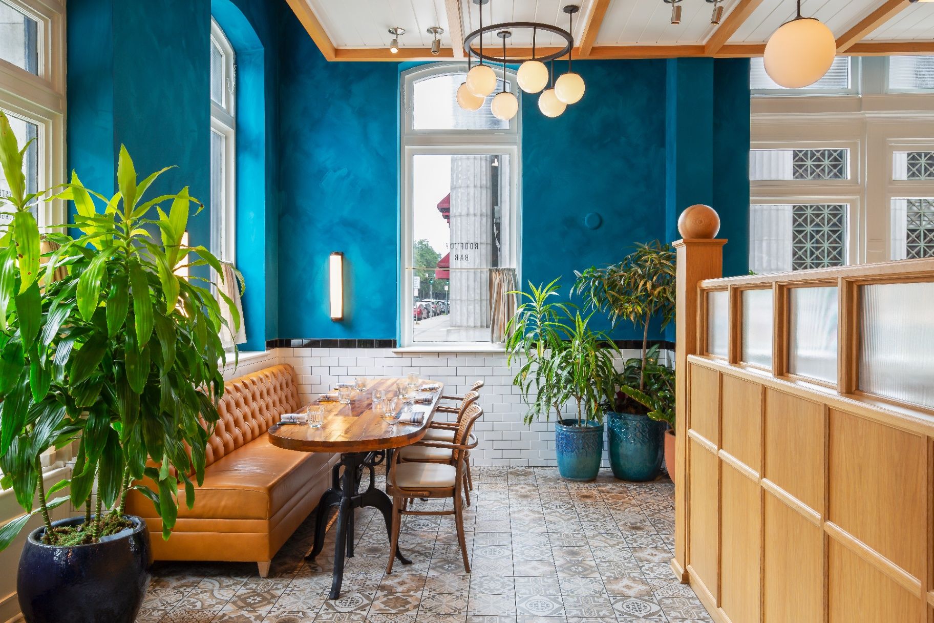 Inside the brasserie