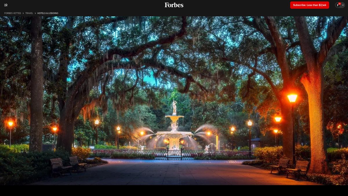 Forbes: The 12 Best Hotels In Savannah 2024