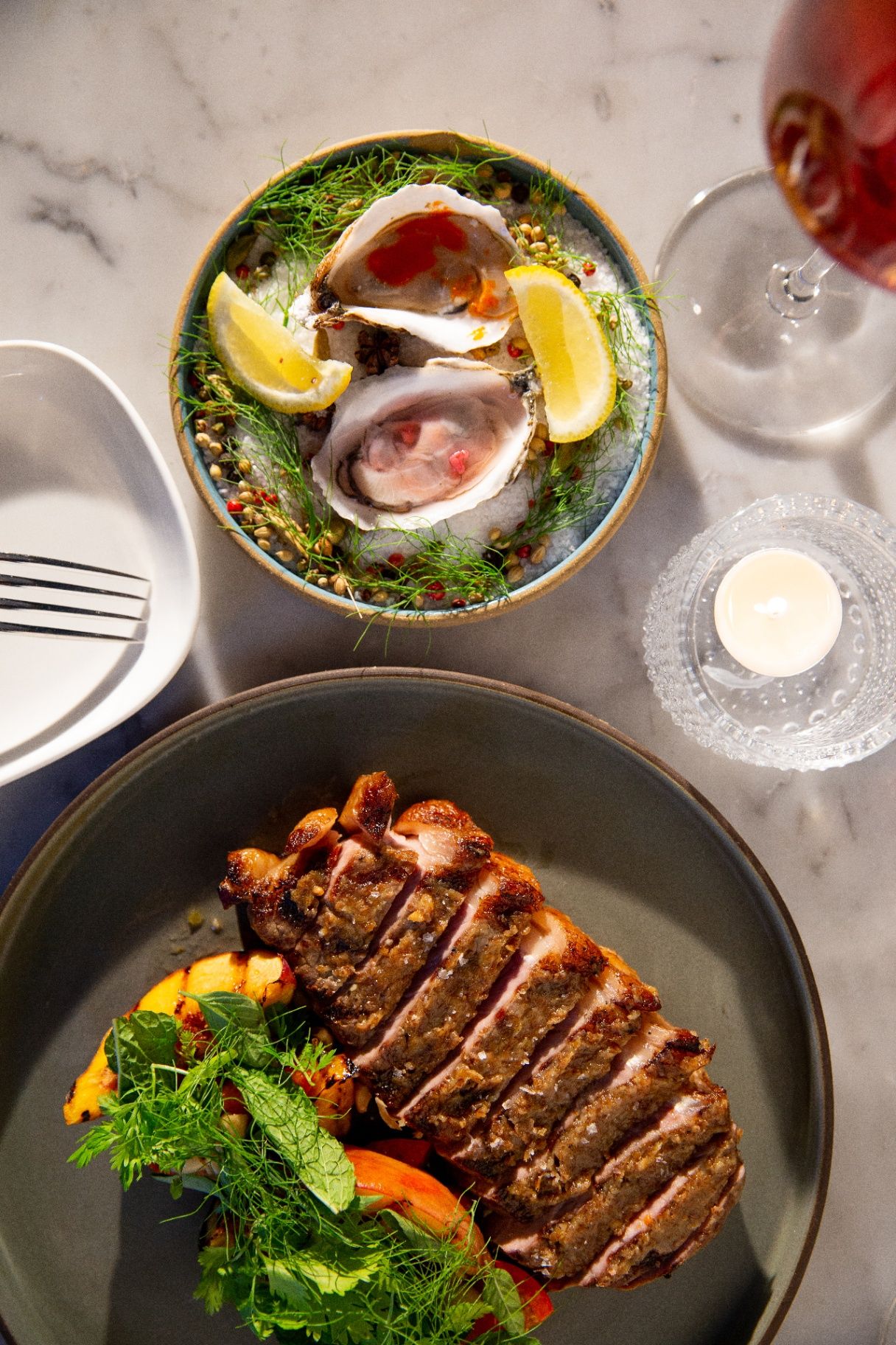Oysters and pork